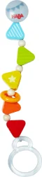 HABA wooden pacifier clip with silicone ring, 0+ months