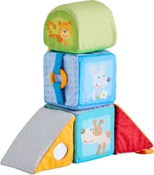 Комплект меки кубчета с животни Haba 306688, 5 броя