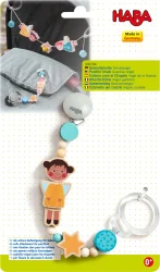HABA Angel Pacifier Chain with Silicone Ring, 0+ months