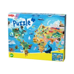 HABA World map puzzle for children 100 pieces, 6+ years