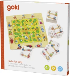 Educational wooden game Goki Find the way, 4+ years