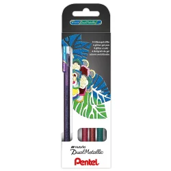 Ролер Pentel Dual Metallic K110 4цв.