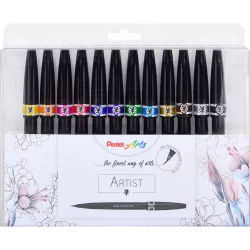 Brush Pen Pentel Artist Set of 12 Colors