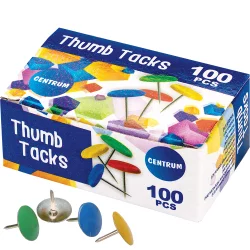 Drawing pins Centrum colourful 100 pcs.