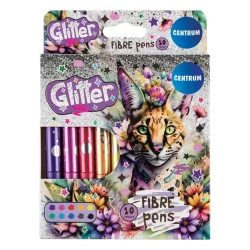 Флумастери Centrum Glitter 10 цвята