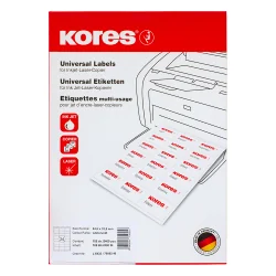 Labels Kores 64.6/33.8 A4 24labels 100sh