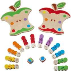 Wooden fine motor game HABA Colorful Apple, 2+ years