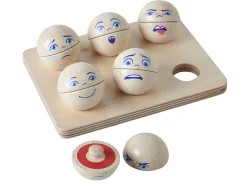 Игра за емоции HABA 6 броя дървени топки, 3+ години