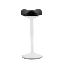 Colt White stool in damask, black