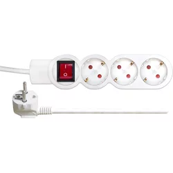 Power strip 3 sockets with switch 5m 16A