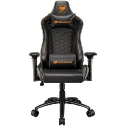 COUGAR OUTRIDER S Black, Gaming Chair, Body-embracing High Back Design, Premium PVC Leather, Head and Lumbar Pillow