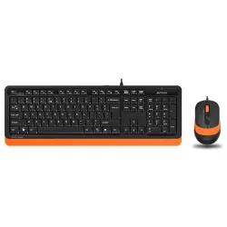 Комплект A4Tech Fstyler F1010 клавиатура + мишка, черен/оранжев