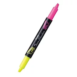 Highlighter Pentel Twin Checker yell/pnk