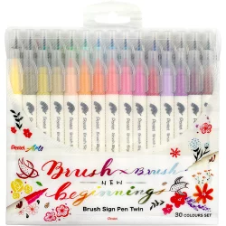 Marker Brush Pentel Sign Pen Twin 30
