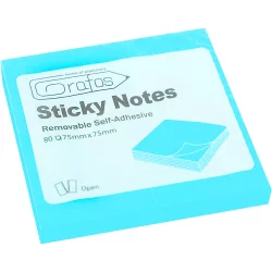 Sticky notes 75/75 blue neon 80 sheets