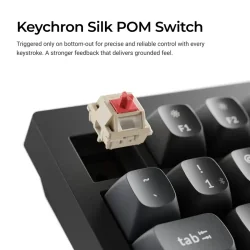 Безжична геймърска клавиатура Keychron V6 Ultra 8K, Switch Banana черен