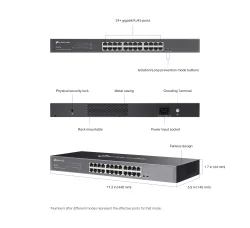 Неуправляем настолен комутатор TP-Link Omada DS1024G