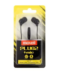 Слушалки тапи с микрофон MAXELL PLUGZ черна