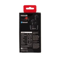 Блутут слушалки-тапи с докинг кутийка Maxell Bass 13, True Wireless, Bluetooth 5.0, Черни