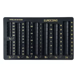 Plastic euro coin holder, Black