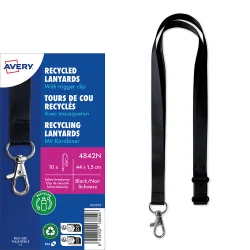 Avery badge ribbon 44/1.5cm black 10pcs