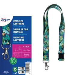 Лента за бадж Avery 44/2см Tropical 10бр