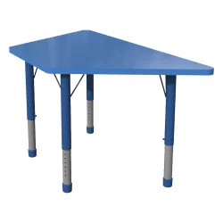 Маса регулируема двойна Трапец синя