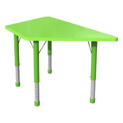Adjustable double table Trapezium green