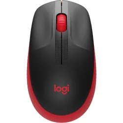 Logitech M190 wireless mouse black/red