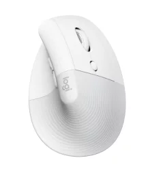 Вертикална безжична мишка Logitech Lift Vertical, Silent, бял