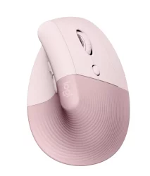 Вертикална безжична мишка Logitech Lift Vertical, Silent, Розова