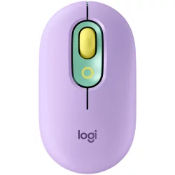 Bluetooth мишка Logitech POP, лилав/зелен