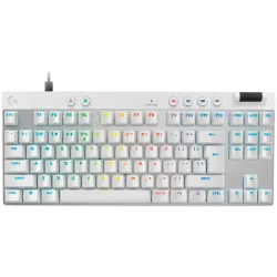 Геймърска клавиатура Logitech G Pro X Rapid TKL, бял