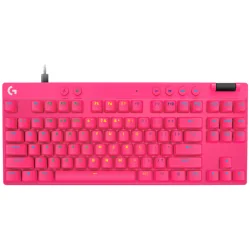 Геймърска клавиатура Logitech G Pro X TKL RAPID, розов