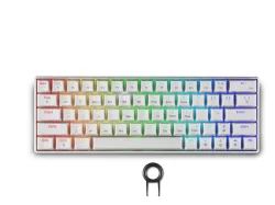 Безжична геймърска клавиатура Spartan Gear Pegasus 2 RGB, бял