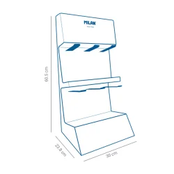 Дисплей Milan ZVM10236 PVC 2 нива + куки