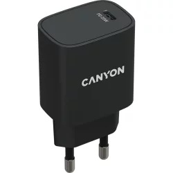 Зарядно Canyon 220V USB-C 20W B02 черен