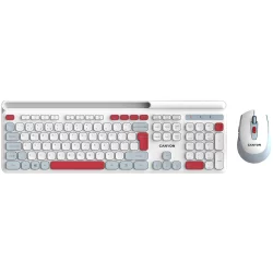 Kit Canyon HSET-W5 Keyboard+Mouse Wireless, Silent, White