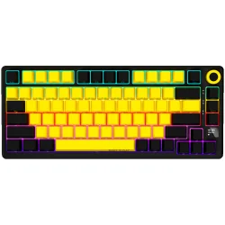 Lorgar Wireless Gaming Keyboard KBP7075W, Yellow