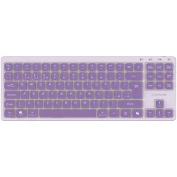 Клавиатура Canyon OnType 10, Silent, лилав
