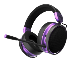 Dark Project Sono Wireless Gaming Headphones, Black/Violet