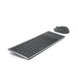 Комплект безжична клавиатура + мишка Dell KM7120W, сив