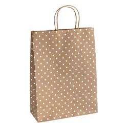 Craft Bag L Silver Dots 5pcs