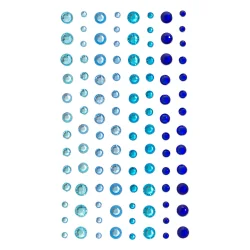 Self-adhesive crystals 3–6mm 104pcs blue