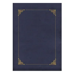 Папка за сертификат 220415 тъмносин 10бр