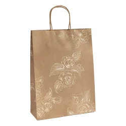Craft Bag L Gold Flowers 5pcs