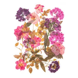 Clear Stickers Hydrangea and Rose 12pcs