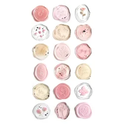 Самоз.восъчен печат светло розови 18бр