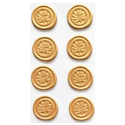 Seal Stickers Self-adh Gold Leaves 8pcs