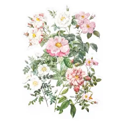 Clear Stickers Pink Bush 12pcs